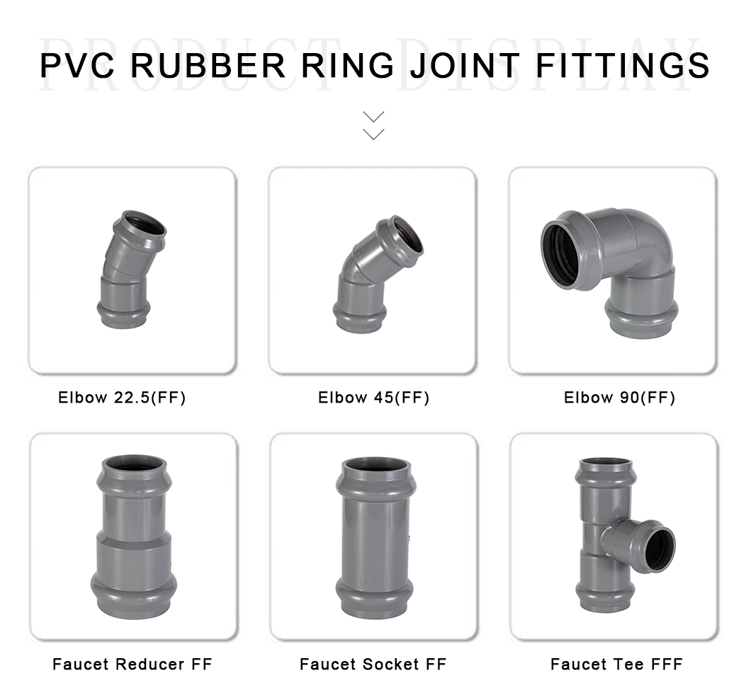 PVC Pn16 DIN Standard Van Stone Flange Coper Threaded Y Type Pipe Fitting with Rubber Ring