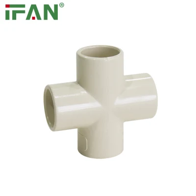 Preço de fábrica de acessórios para tubos Ifan PVC/UPVC/CPVC Sch40 Sch80 ASTM2846 Fourway para abastecimento de água